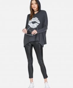 Lauren Moshi Long Sleeve Wilma Happiness Lip