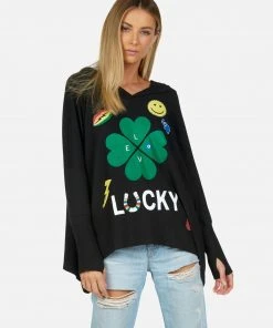 Lauren Moshi Long Sleeve Wilma Lucky Clover