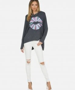 Lauren Moshi Long Sleeve Wilma Rainbow Ray Lip