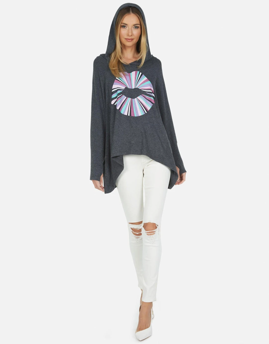 Lauren Moshi Long Sleeve Wilma Rainbow Ray Lip