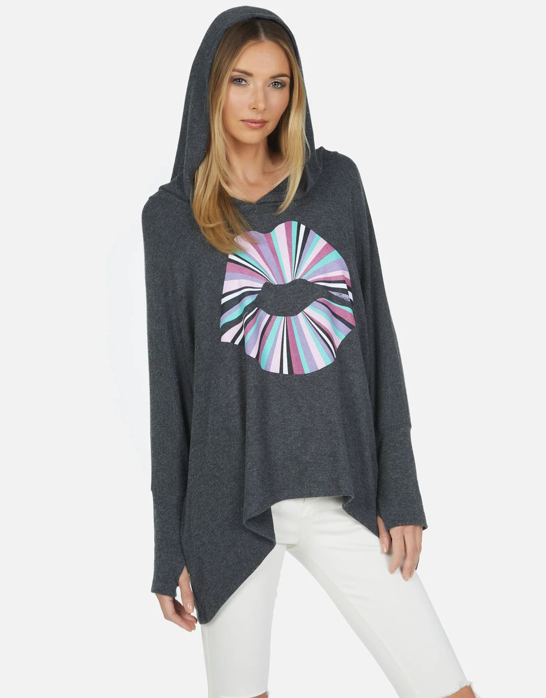 Lauren Moshi Long Sleeve Wilma Rainbow Ray Lip