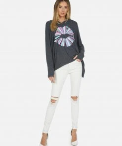 Lauren Moshi Long Sleeve Wilma Rainbow Ray Lip