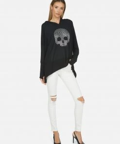 Lauren Moshi Long Sleeve Wilma Nailhead Skull