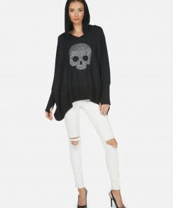 Lauren Moshi Long Sleeve Wilma Nailhead Skull