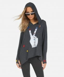 Lauren Moshi Outerwear Wilma Peace Hand Elements