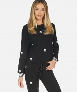 Lauren Moshi Long Sleeve Kiara Mini Skulls