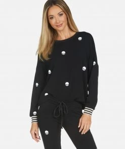 Lauren Moshi Long Sleeve Kiara Mini Skulls