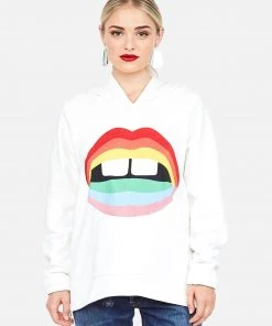 Lauren Moshi X Long Sleeve Corbin Rainbow Gap Mouth
