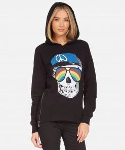 Lauren Moshi Corbin Rainbow Peace Skull NEW