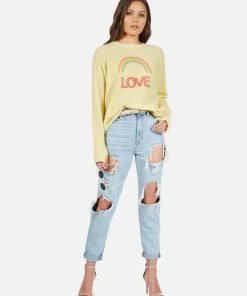 Lauren Moshi Ladona Rainbow Love Long Sleeve