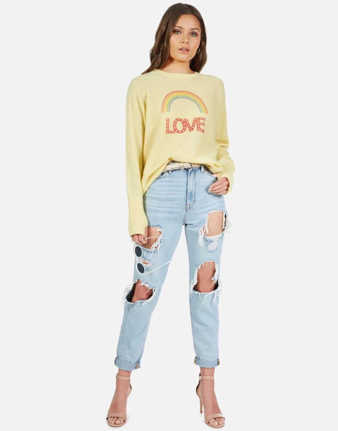 Lauren Moshi Ladona Rainbow Love Long Sleeve