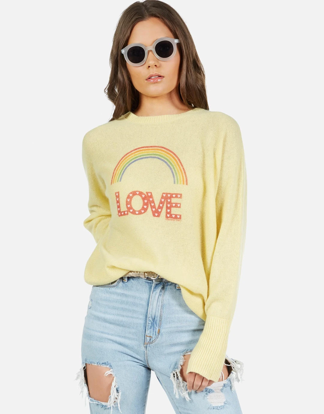 Lauren Moshi Ladona Rainbow Love Long Sleeve