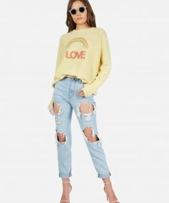 Lauren Moshi Ladona Rainbow Love Long Sleeve