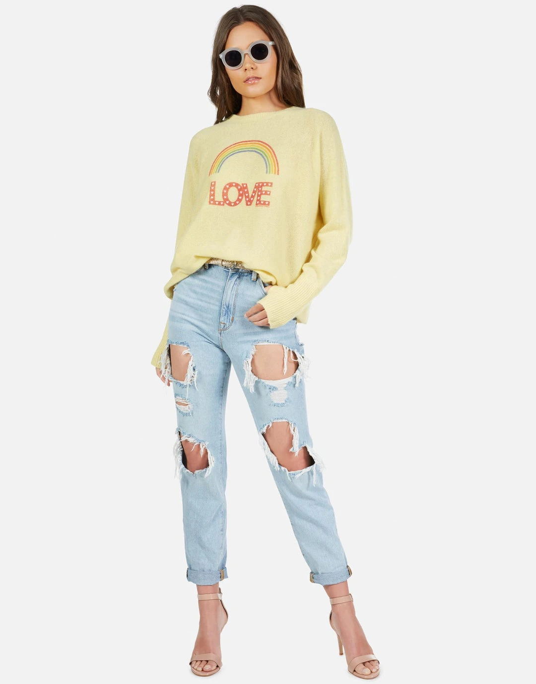Lauren Moshi Ladona Rainbow Love Long Sleeve