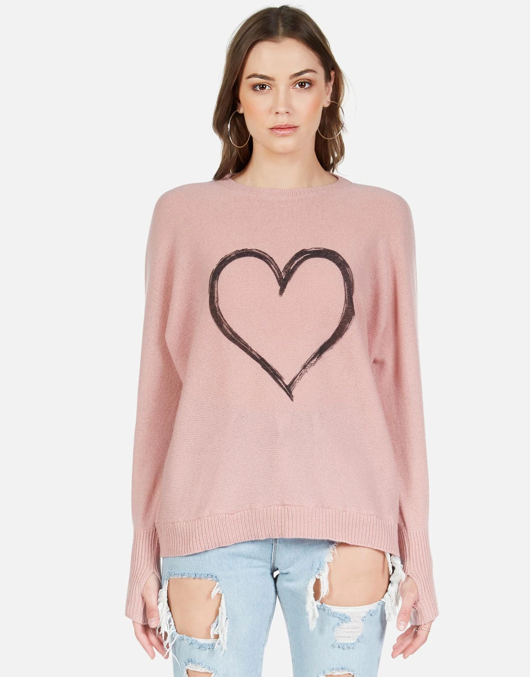 Lauren Moshi Long Sleeve Ladona Spray Heart