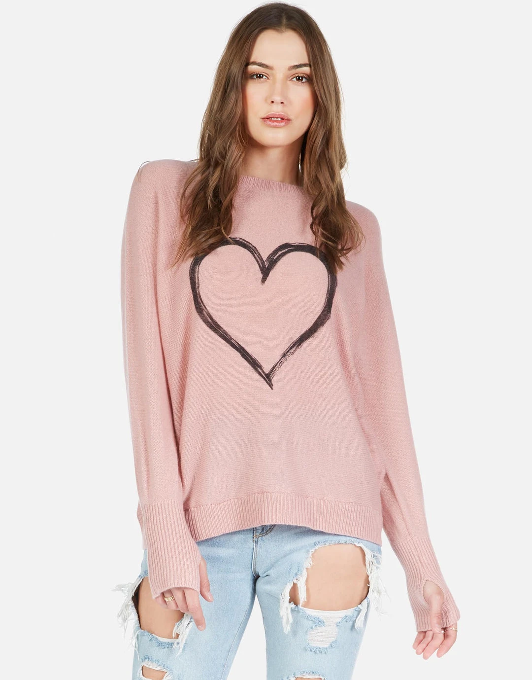Lauren Moshi Long Sleeve Ladona Spray Heart