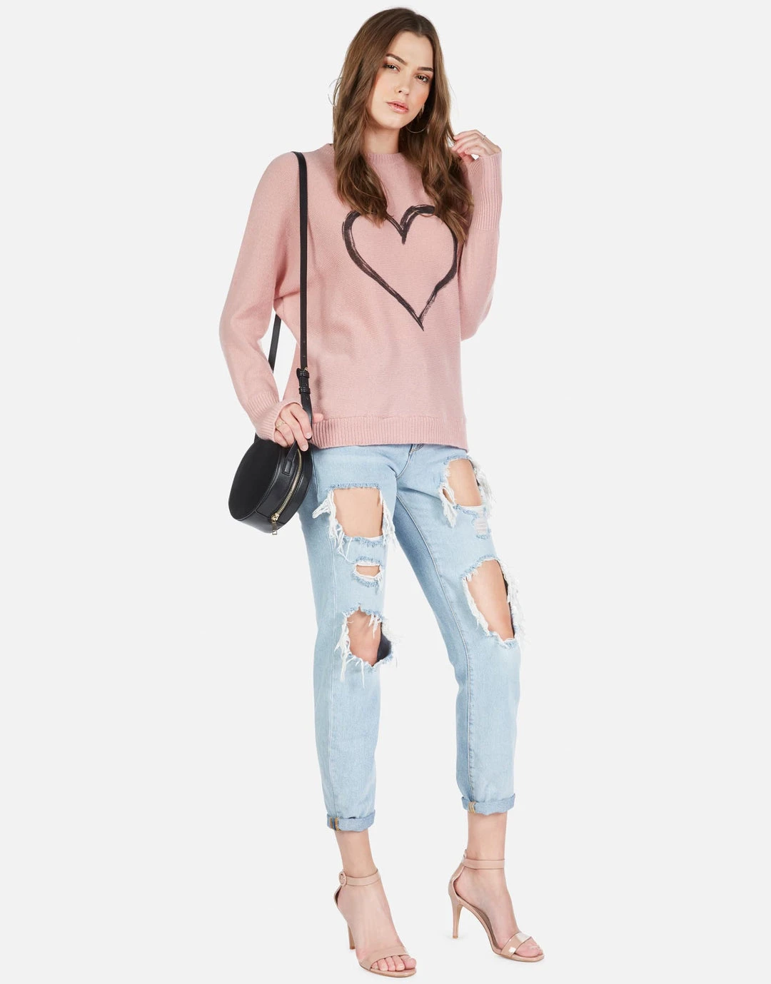 Lauren Moshi Long Sleeve Ladona Spray Heart