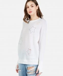 Lauren Moshi Long Sleeve Ladona Color Star Embroidery