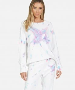 Lauren Moshi Long Sleeve Noleta Spray Hummingbird