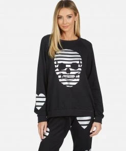 Lauren Moshi Noleta Stripe Skull Short Sleeve