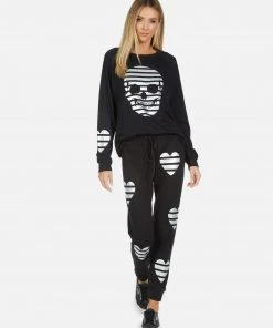 Lauren Moshi Noleta Stripe Skull Short Sleeve