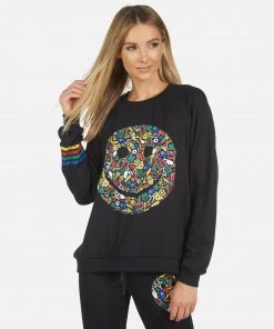 Lauren Moshi Long Sleeve Noleta Lucky Happy Face