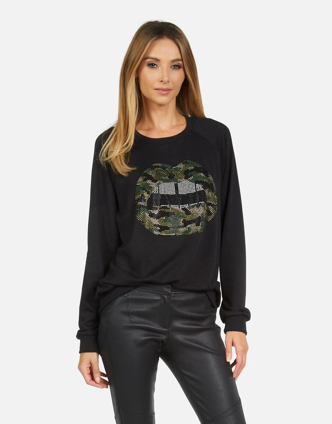 Lauren Moshi Noleta Camo Lip Long Sleeve