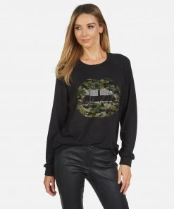Lauren Moshi Noleta Camo Lip Long Sleeve