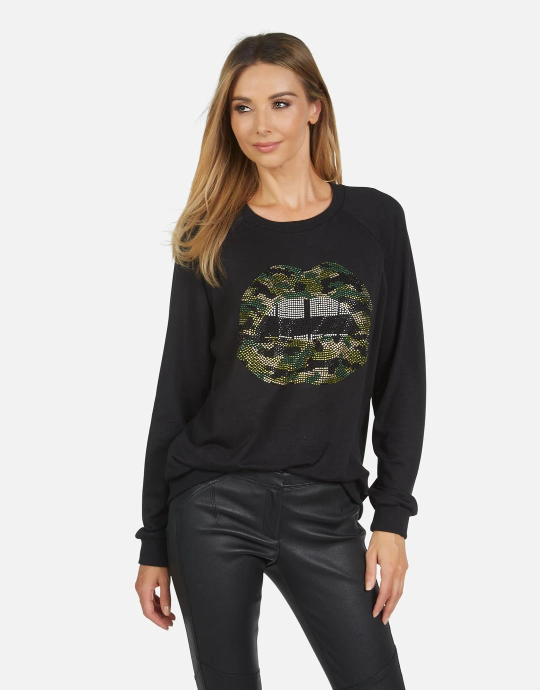 Lauren Moshi Noleta Camo Lip Long Sleeve