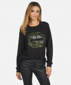 Lauren Moshi Noleta Camo Lip Long Sleeve