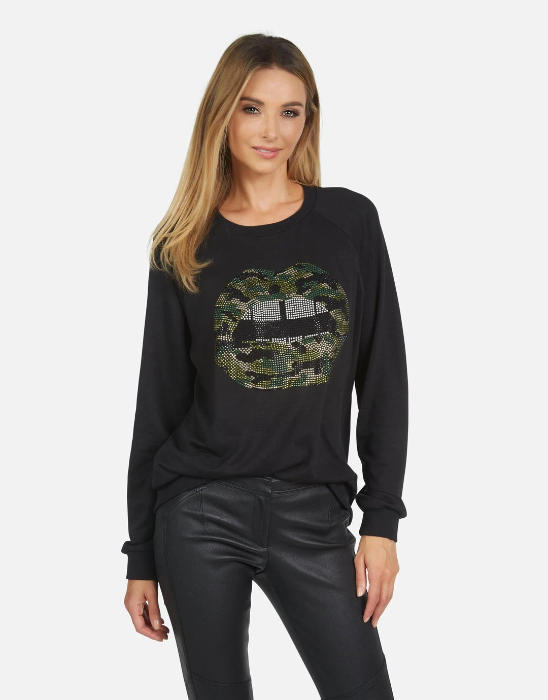 Lauren Moshi Noleta Camo Lip Long Sleeve