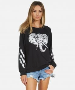 Lauren Moshi Long Sleeve Noleta Electric Elephant