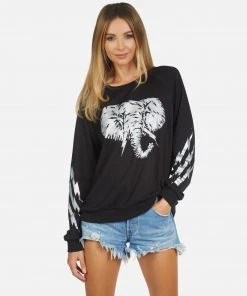 Lauren Moshi Long Sleeve Noleta Electric Elephant