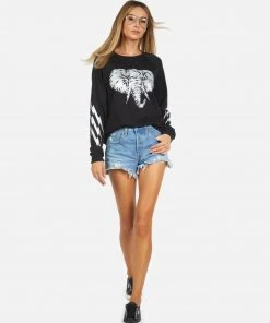 Lauren Moshi Long Sleeve Noleta Electric Elephant
