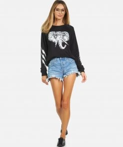 Lauren Moshi Long Sleeve Noleta Electric Elephant