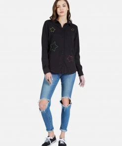 Lauren Moshi LAST CALL Sloane Color Star Embroidery