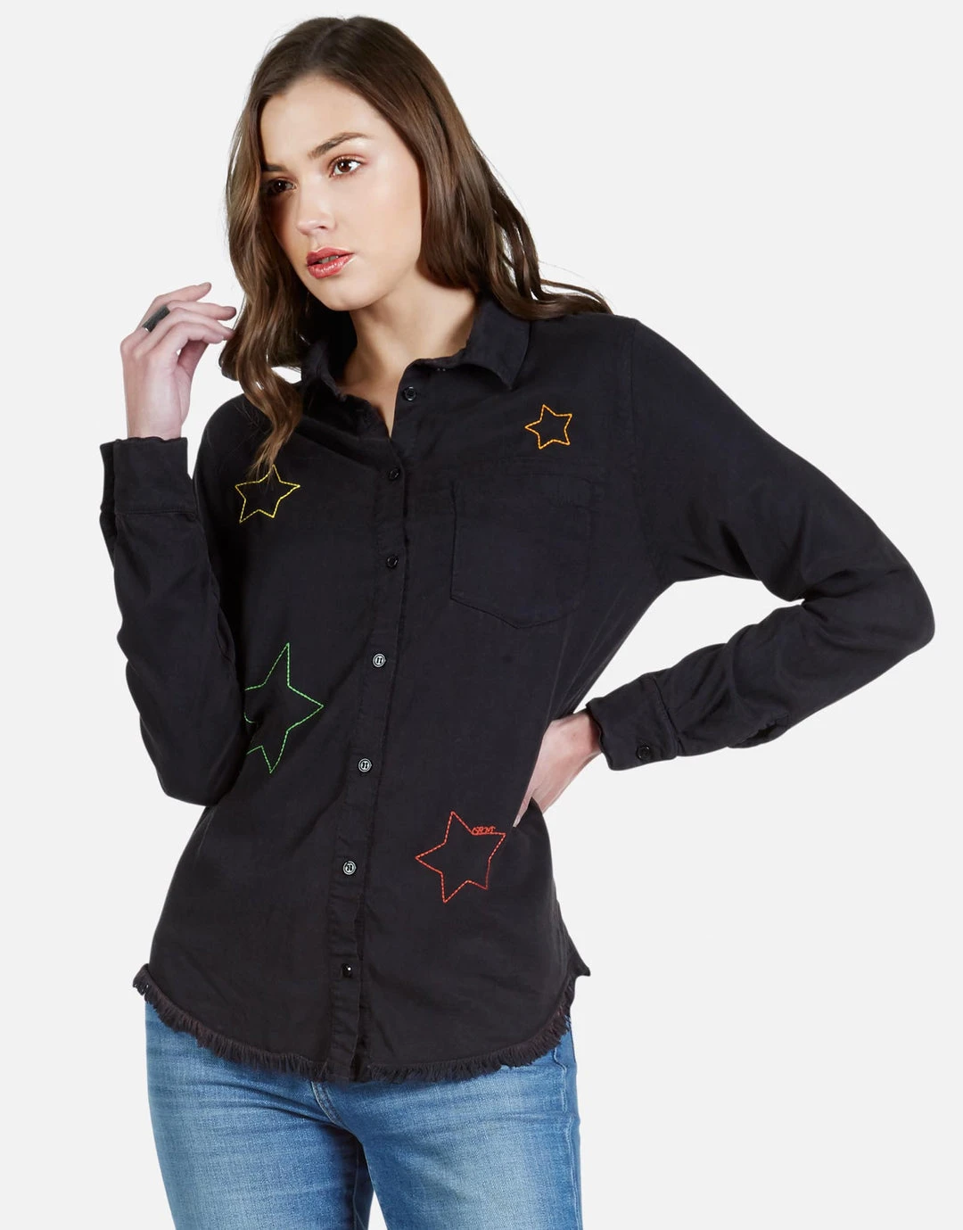 Lauren Moshi LAST CALL Sloane Color Star Embroidery
