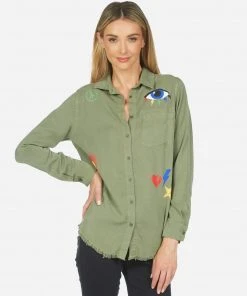 Lauren Moshi Sloane Color Punk Happy Eye Long Sleeve