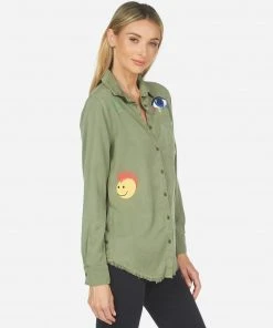 Lauren Moshi Sloane Color Punk Happy Eye Long Sleeve