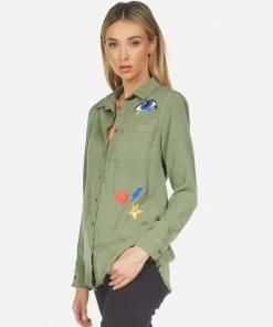 Lauren Moshi Sloane Color Punk Happy Eye Long Sleeve