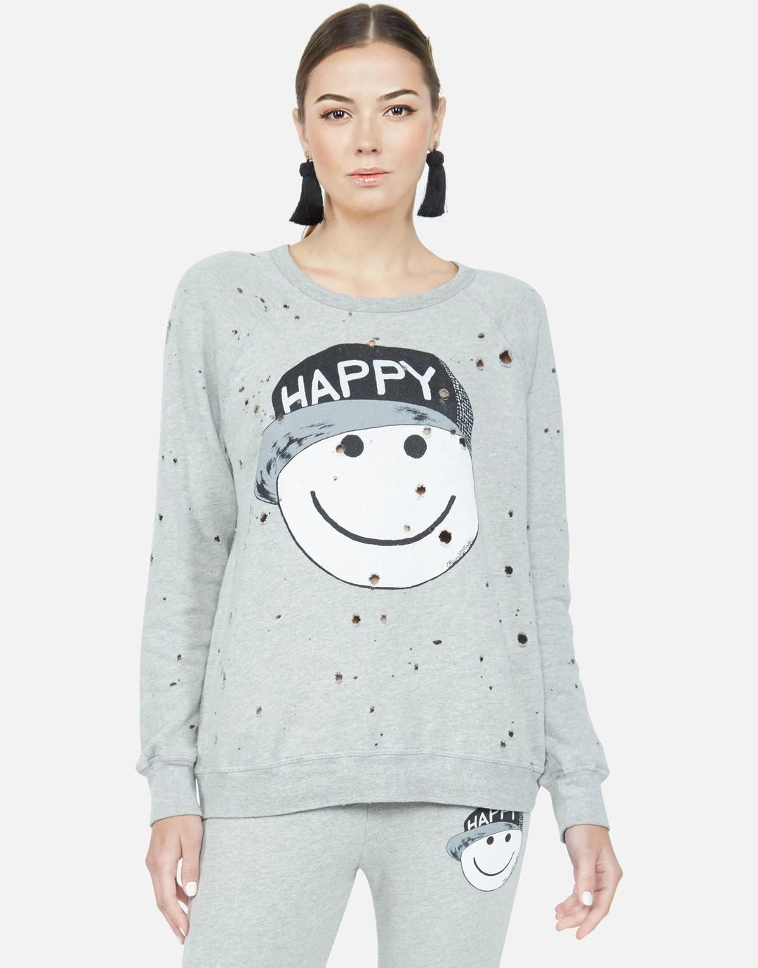 Lauren Moshi Darby Happy Hat Face Long Sleeve