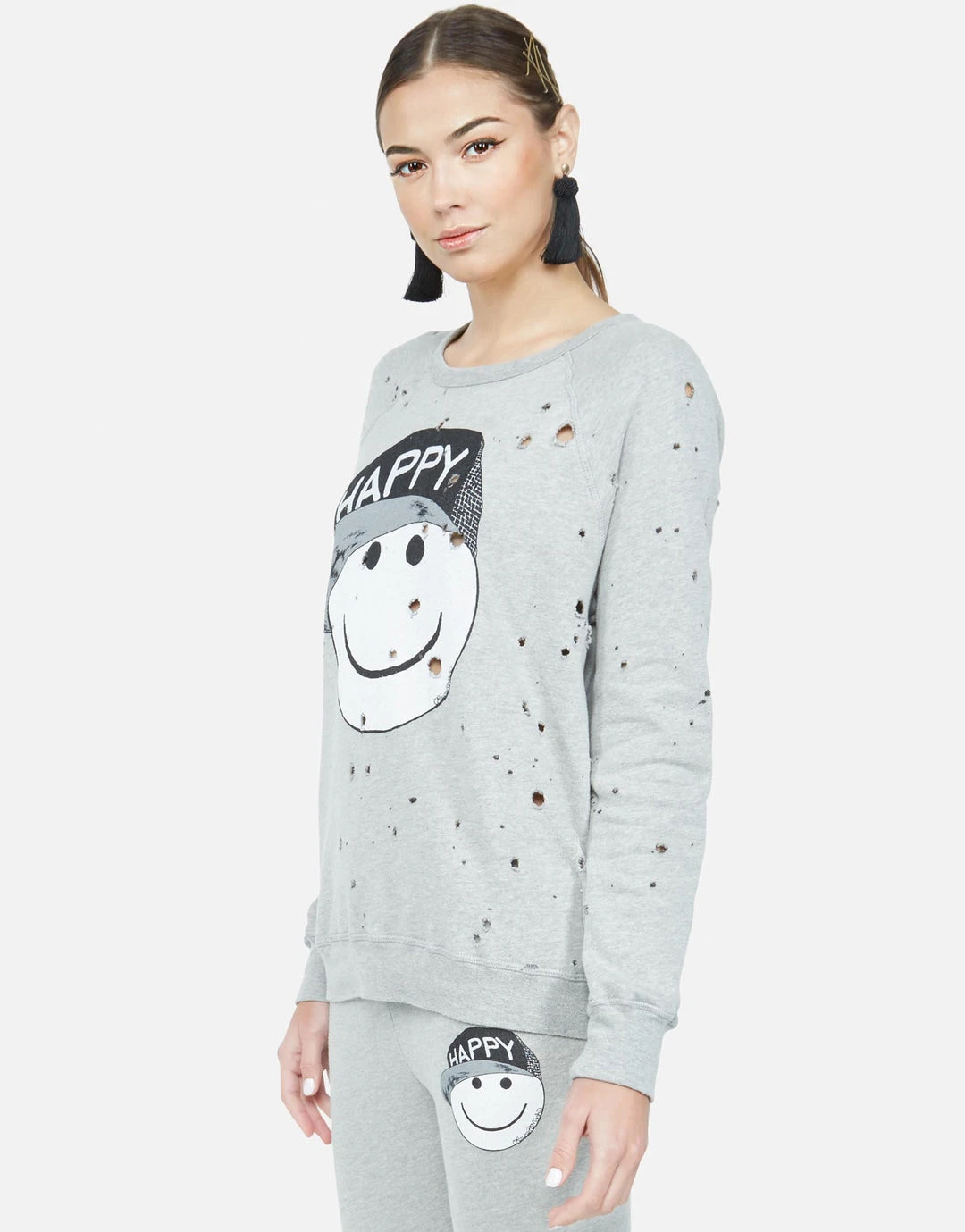 Lauren Moshi Darby Happy Hat Face Long Sleeve