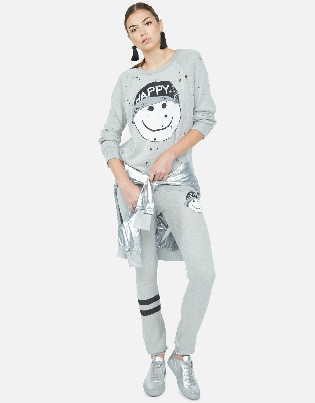 Lauren Moshi Darby Happy Hat Face Long Sleeve