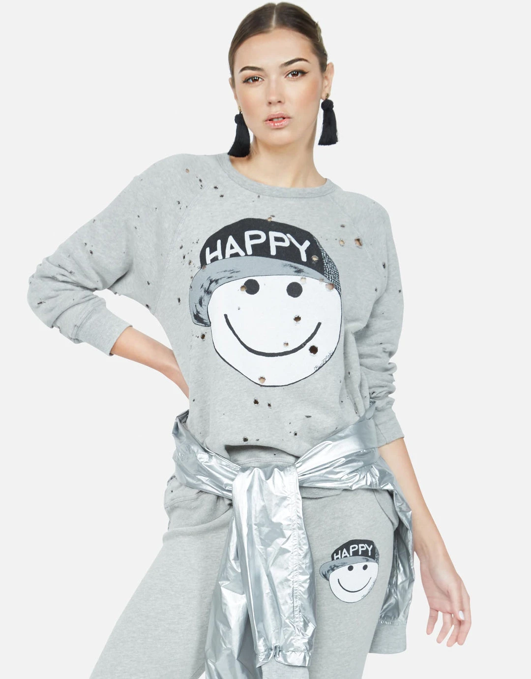 Lauren Moshi Darby Happy Hat Face Long Sleeve