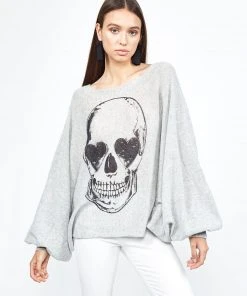 Lauren Moshi Sash Heart Eye Skull Long Sleeve