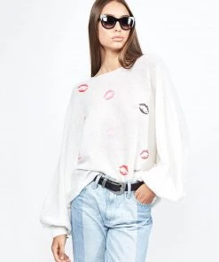 Lauren Moshi Sash Watercolor Lips Long Sleeve