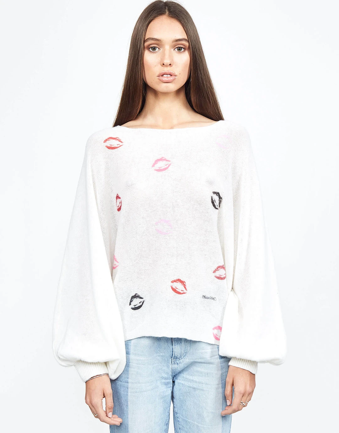 Lauren Moshi Sash Watercolor Lips Long Sleeve