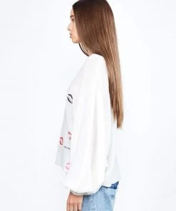 Lauren Moshi Sash Watercolor Lips Long Sleeve