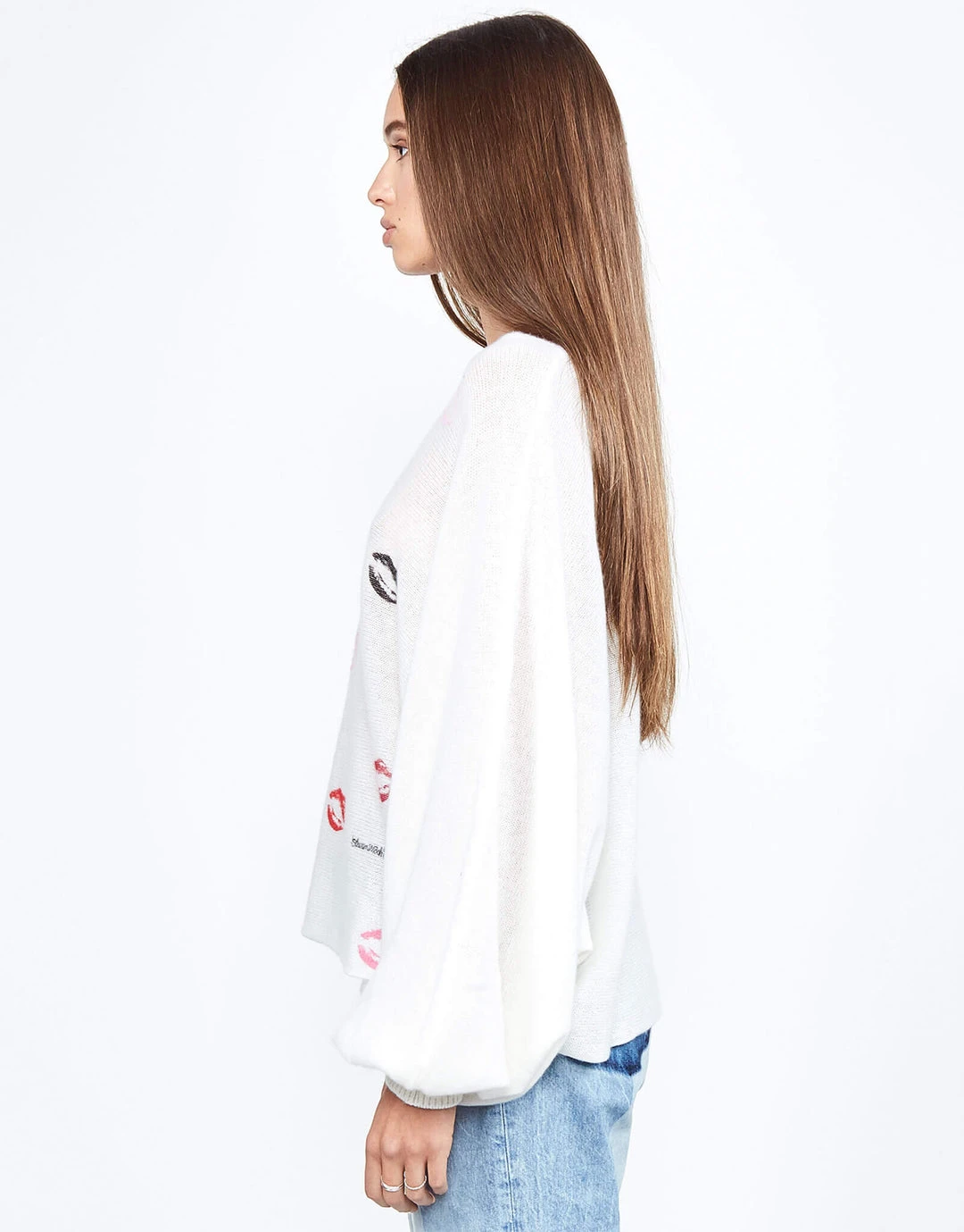 Lauren Moshi Sash Watercolor Lips Long Sleeve