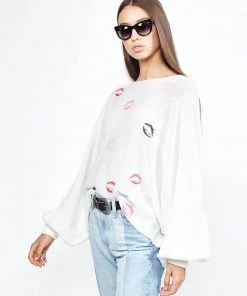 Lauren Moshi Sash Watercolor Lips Long Sleeve